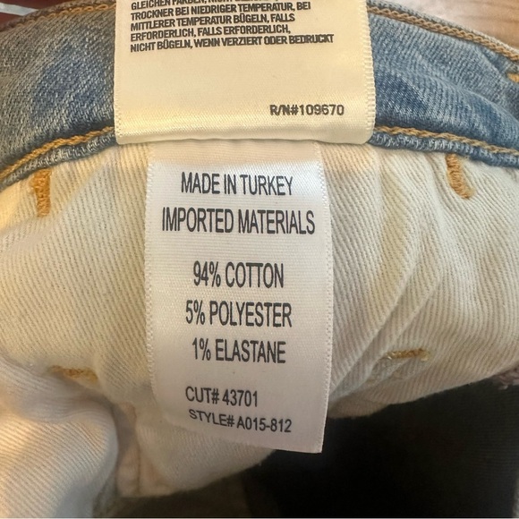 AGOLDE Isabel Slim Fit Boyfriend Dreamer Jeans Distressed Denim Size 25 - Picture 10 of 14